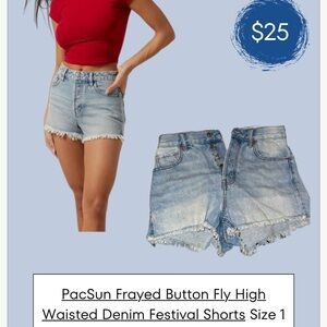 PacSun Light Blue Denim Shorts